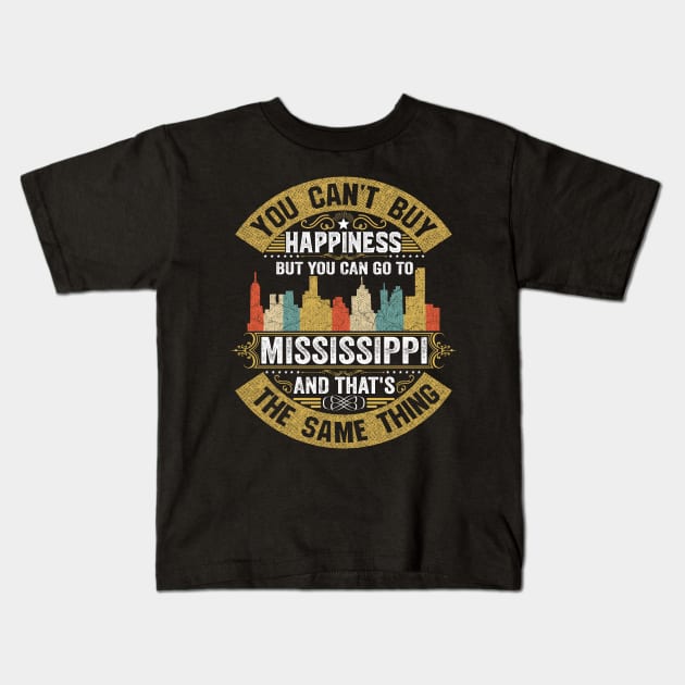 Mississippi State Flag I Love Mississippi Strong Native Mississippi Home Map Kids T-Shirt by BestSellerDesign